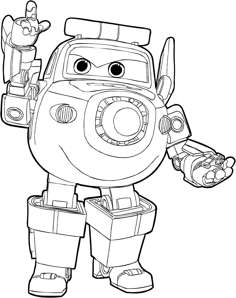 Les coloriages de Paul des Super Wings  imprimer et colorier