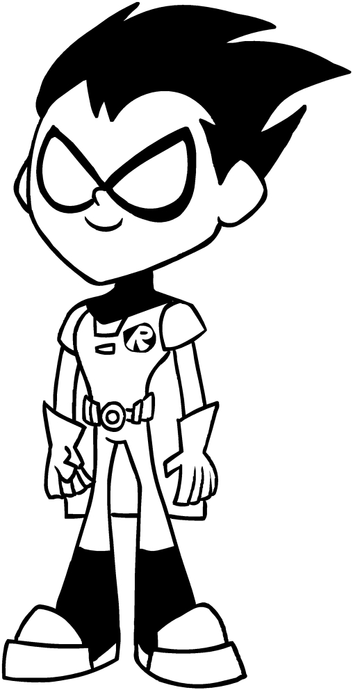 Les coloriages de Robin des Teen Titans Go  imprimer et colorier