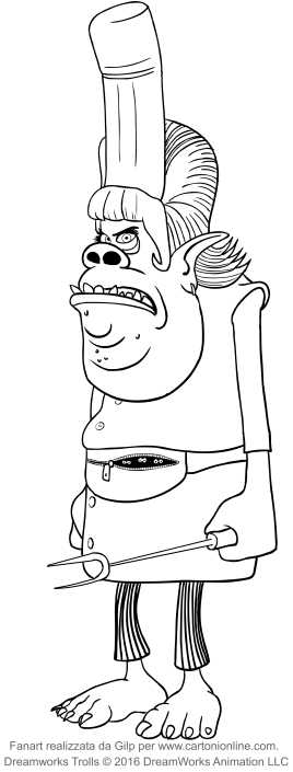 Les coloriages de Chef des Trolls  imprimer et colorier