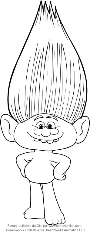 Les coloriages de Guy Diamond des Trolls  imprimer et colorier