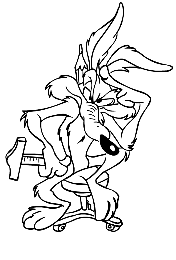 Coloriage de Willy Coyote  imprimer et colorier