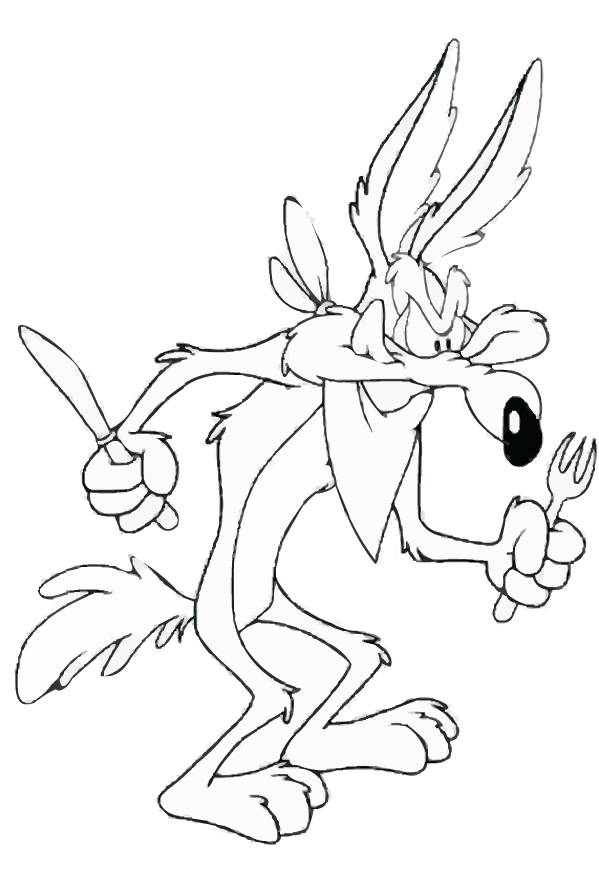 Coloriage de Willy Coyote  imprimer et colorier