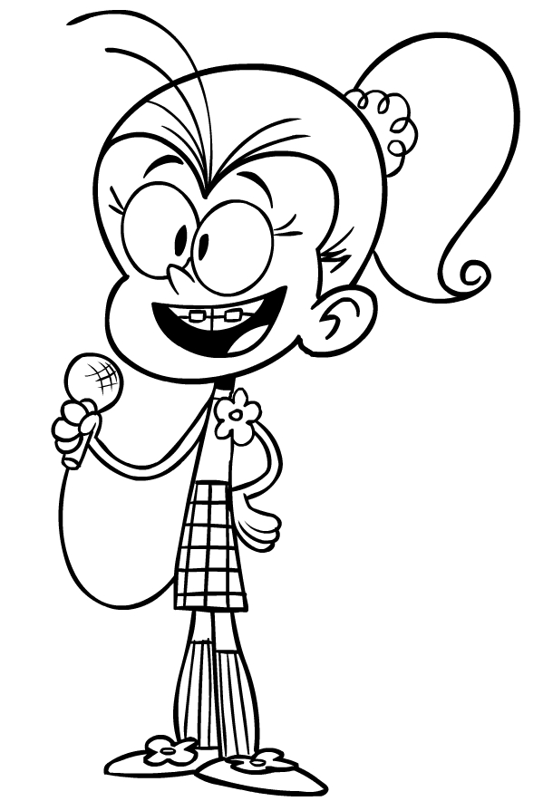 Dibujo de Luan Loud di Una casa de locos (Loud House) para imprimir y colorear