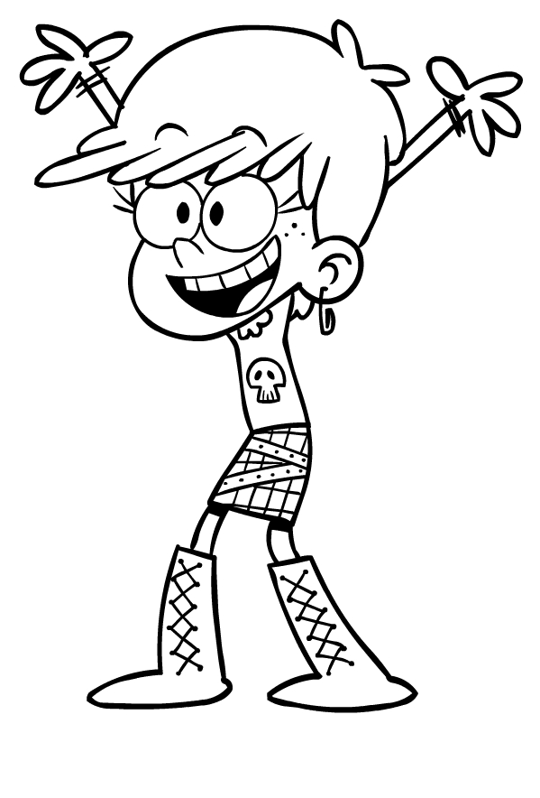 Dibujo de Luna Loud di Una casa de locos (Loud House) para imprimir y colorear