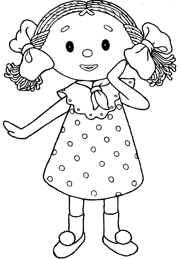 Dibujo de Looby Loo de Andy Pandy para imprimir y colorear