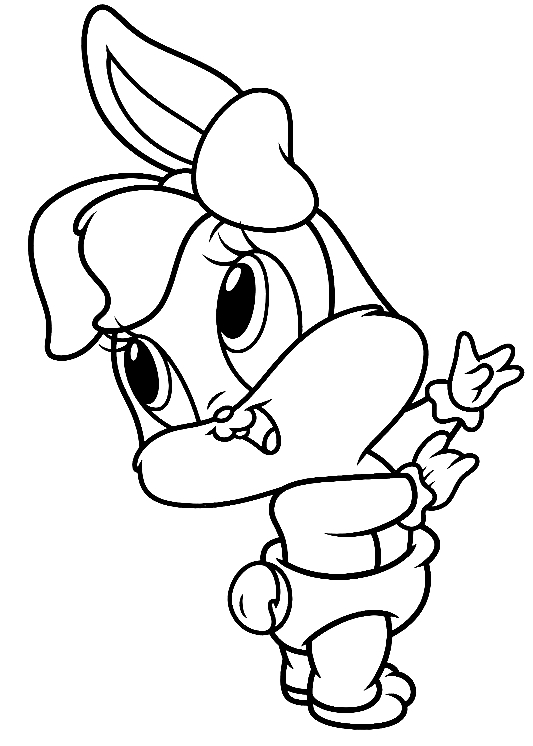 Dibujo de Beb Lola Bunny (Baby Looney Tunes) para imprimir y colorear