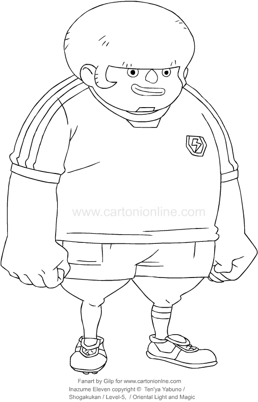 Dibujo de Jack Wallside di Inazuma Eleven para imprimir y colorear