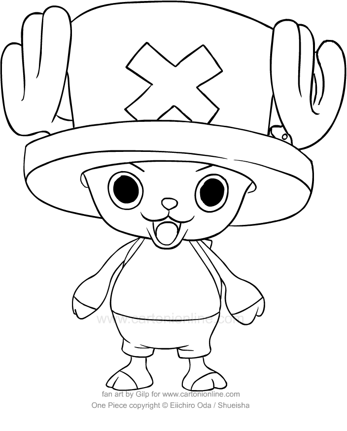 Dibujo de TonyTony Chopper di One Piece para imprimir y colorear