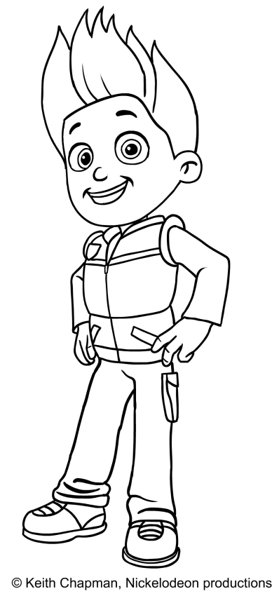 Dibujo  para colorear de Ryder - Paw Patrol