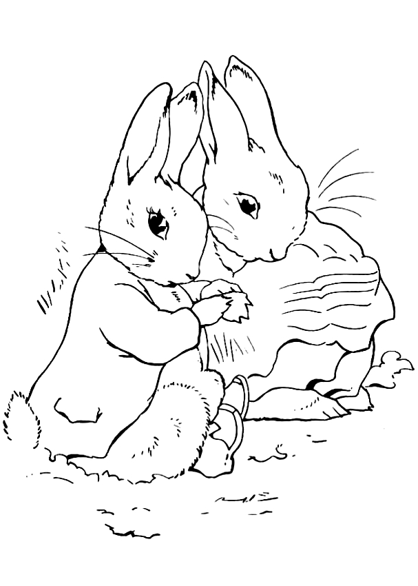 Dibujo de Peter Rabbit para imprimir y colorear