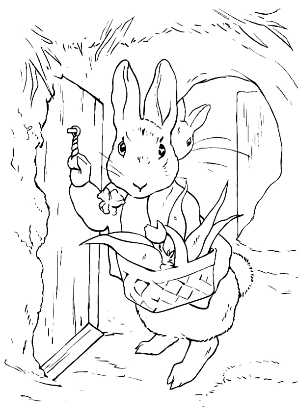 Dibujo de Peter Rabbit para imprimir y colorear