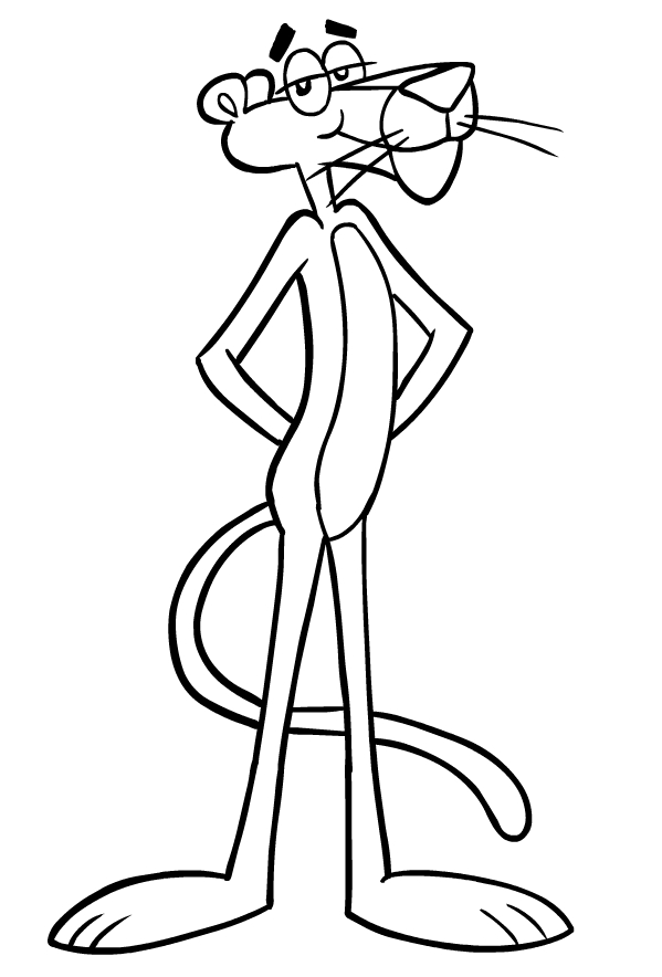 Dibujo de the Pink Panther para imprimir y colorear