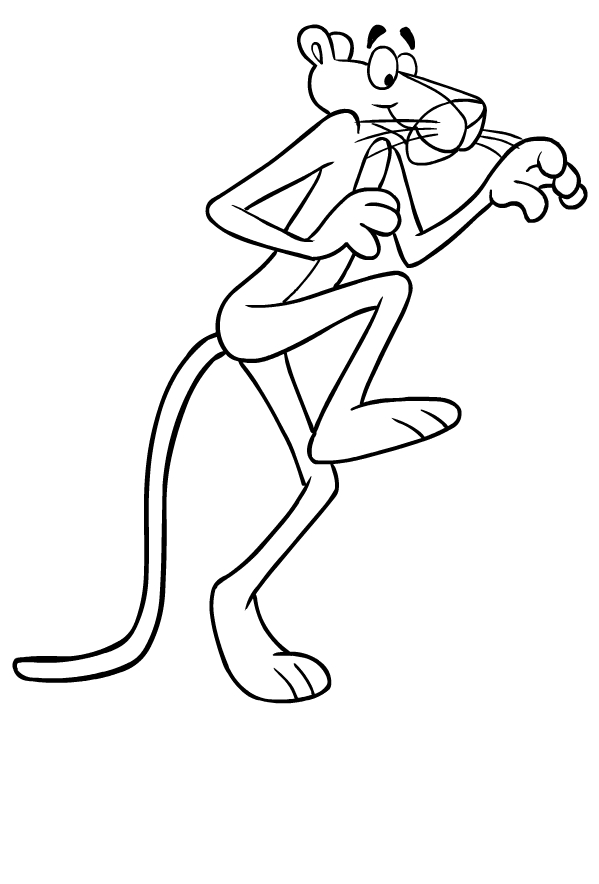 Dibujo de the Pink Panther para imprimir y colorear