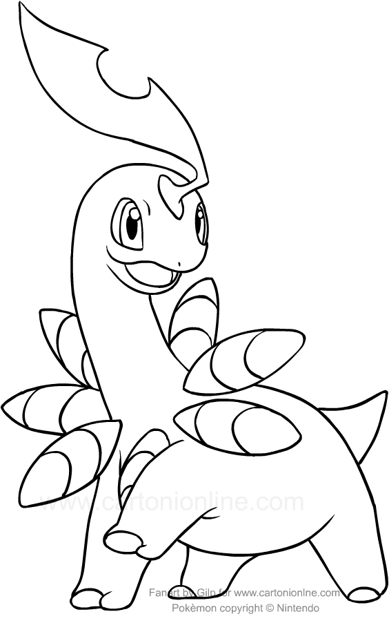 Dibujo de Bayleef de los Pokemon para imprimir y colorear