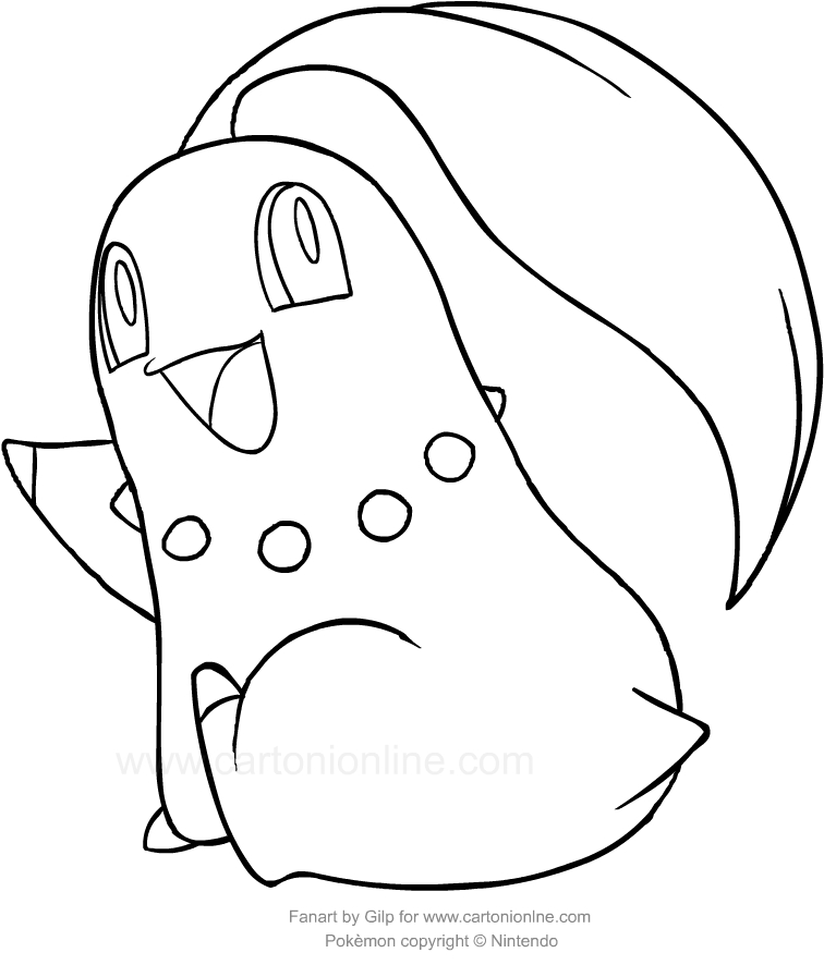 Dibujo de Chikorita de los Pokemon para imprimir y colorear