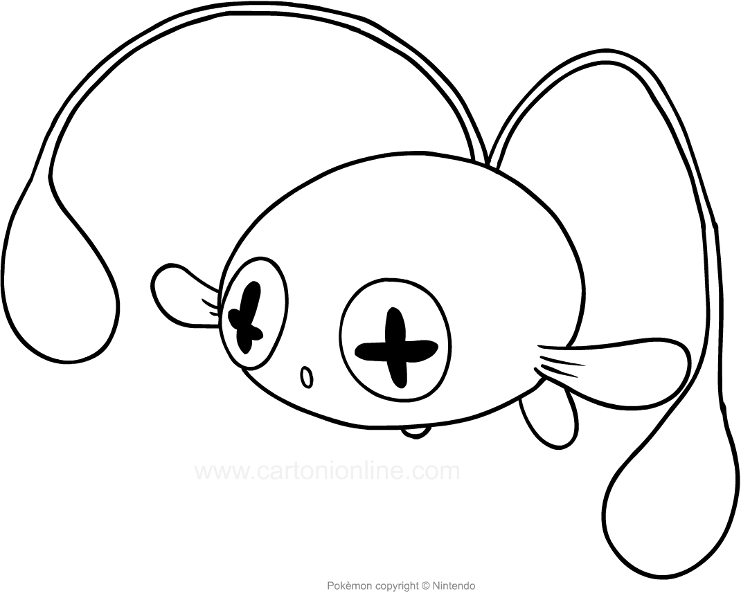 Dibujo de Chinchou de los Pokemon para imprimir y colorear