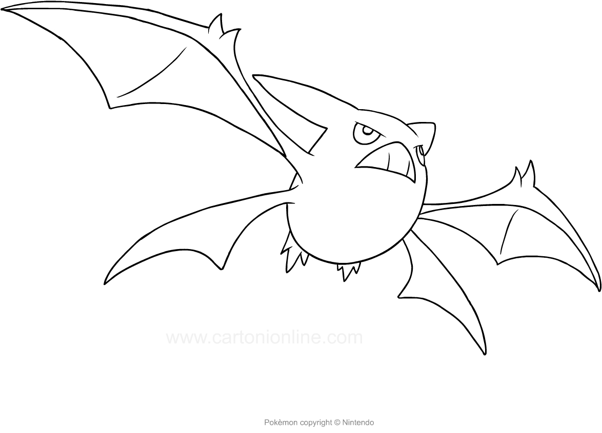 Dibujo de Crobat de los Pokemon para imprimir y colorear