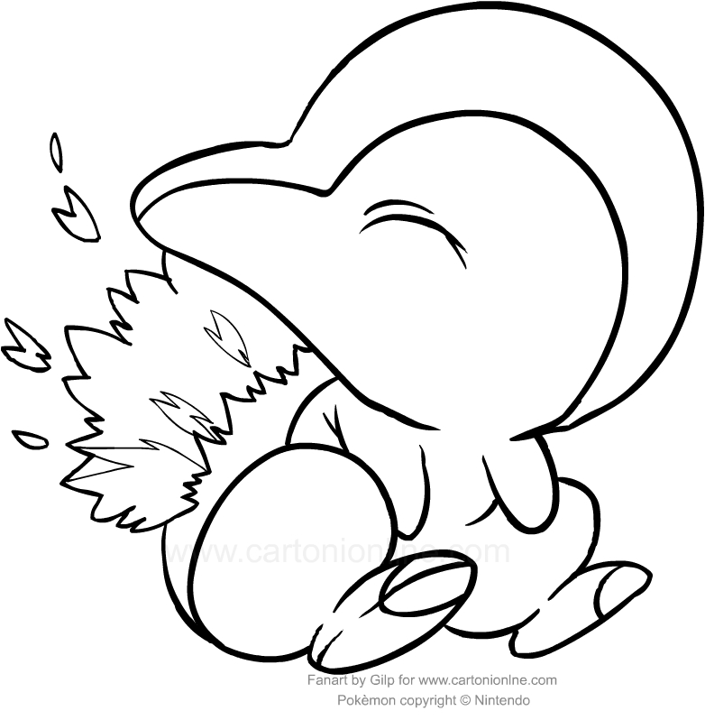 Dibujo de Cyndaquil de los Pokemon para imprimir y colorear