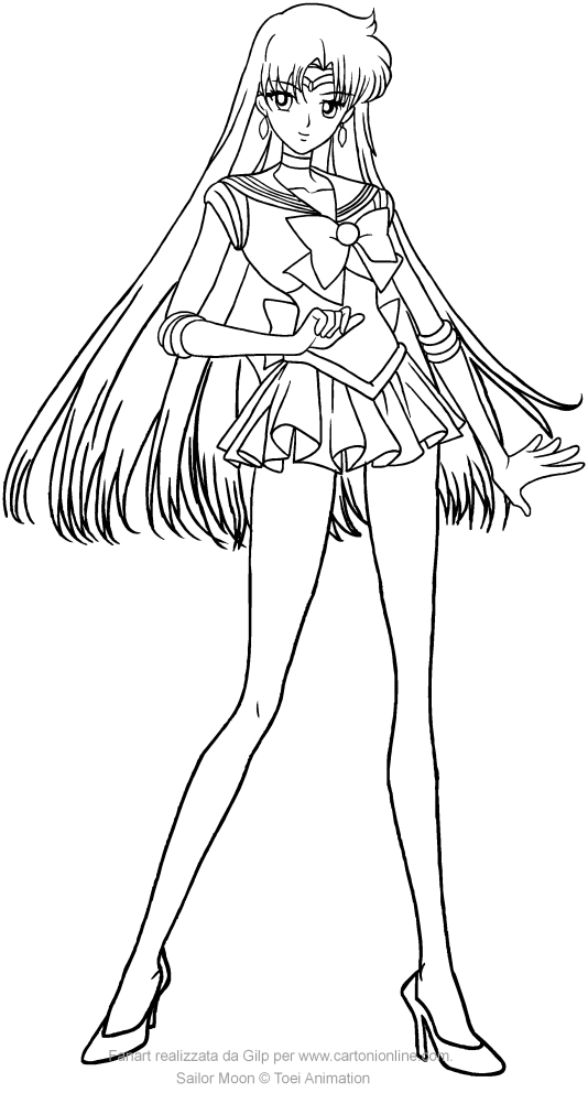 Dibujo de Sailor Mars Crystal para imprimir y colorear