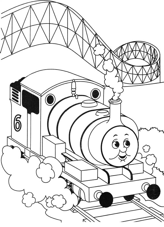 Dibujo de el tren Percy para imprimir y colorear