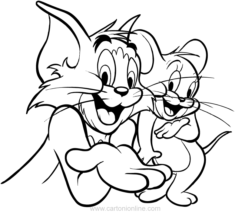Dibujo de Tom y Jerry para imprimir y colorear