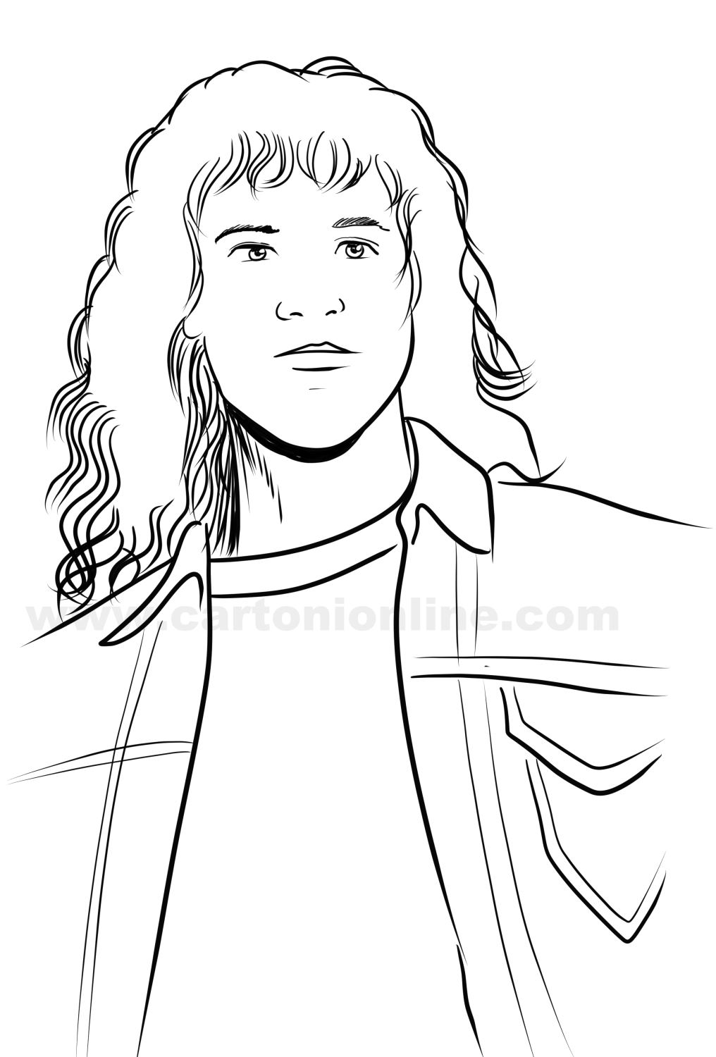 Disegno di Eddie Munson 07 di Stranger Things da stampare e colorare