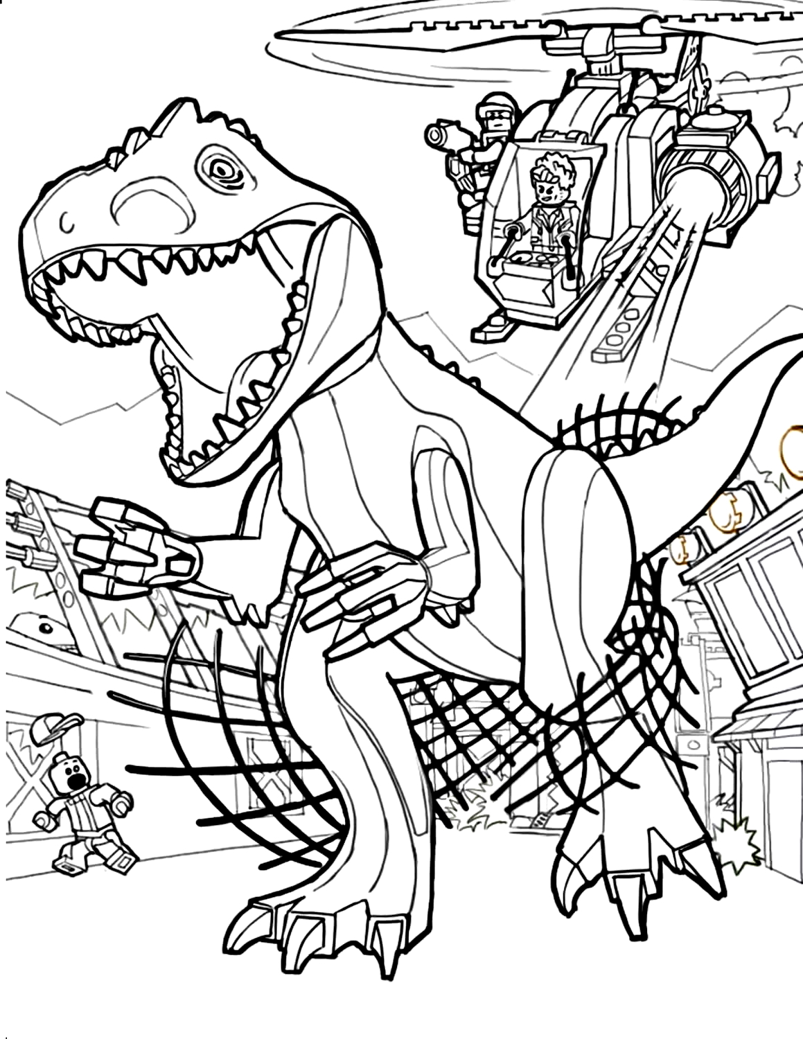 Disegno 07 di Jurassic World da stampare e colorare
