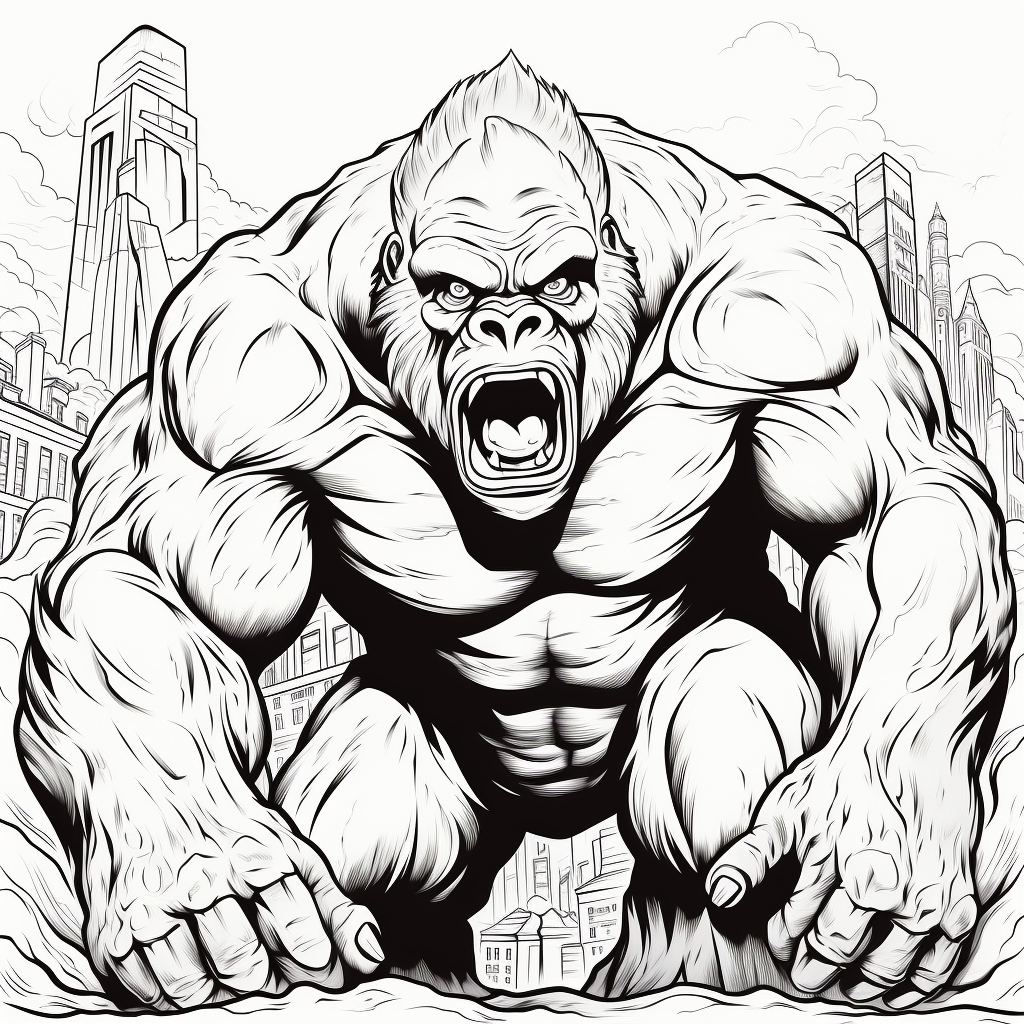 Disegno 47 di King Kong da stampare e colorare
