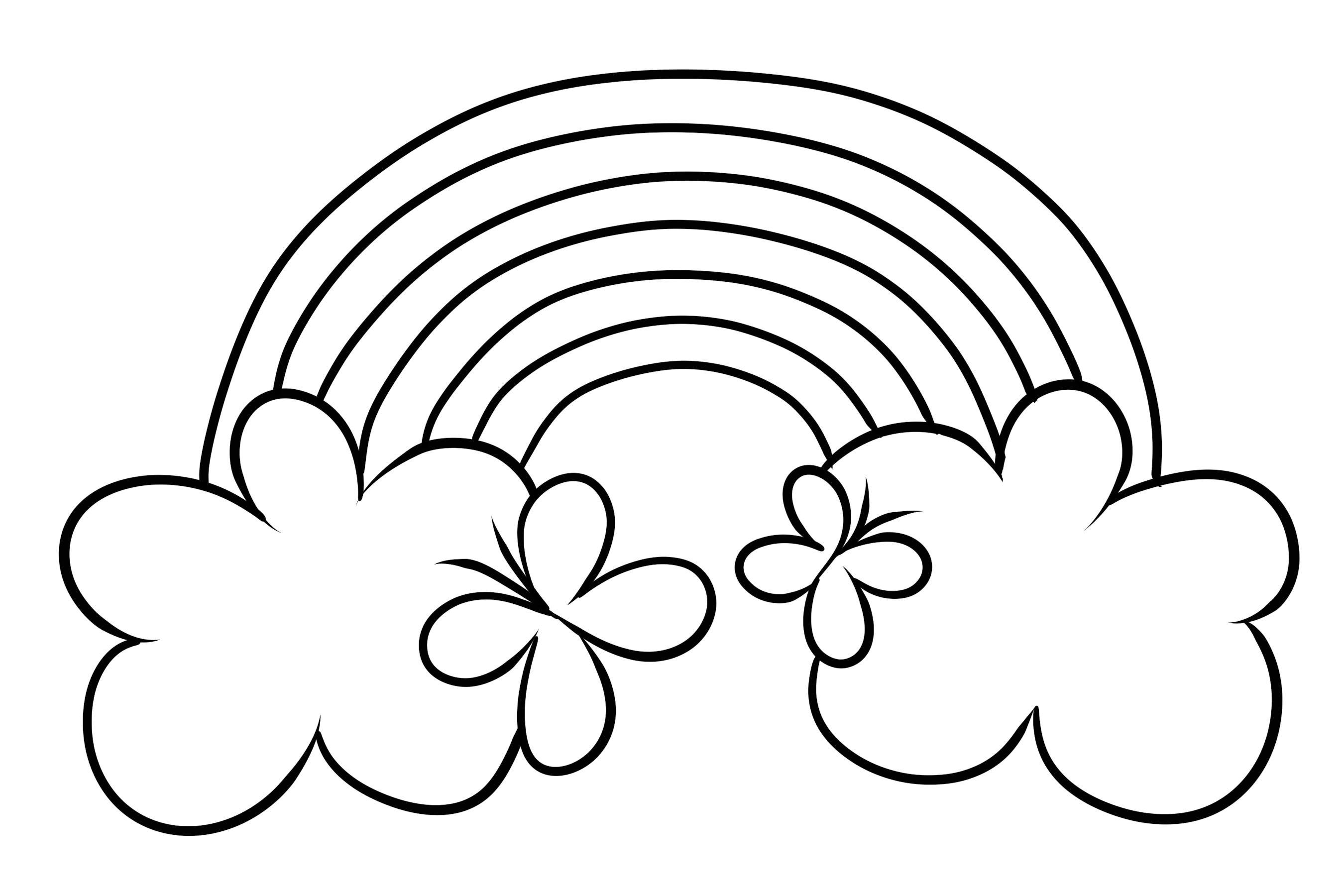 Rainbow coloring page