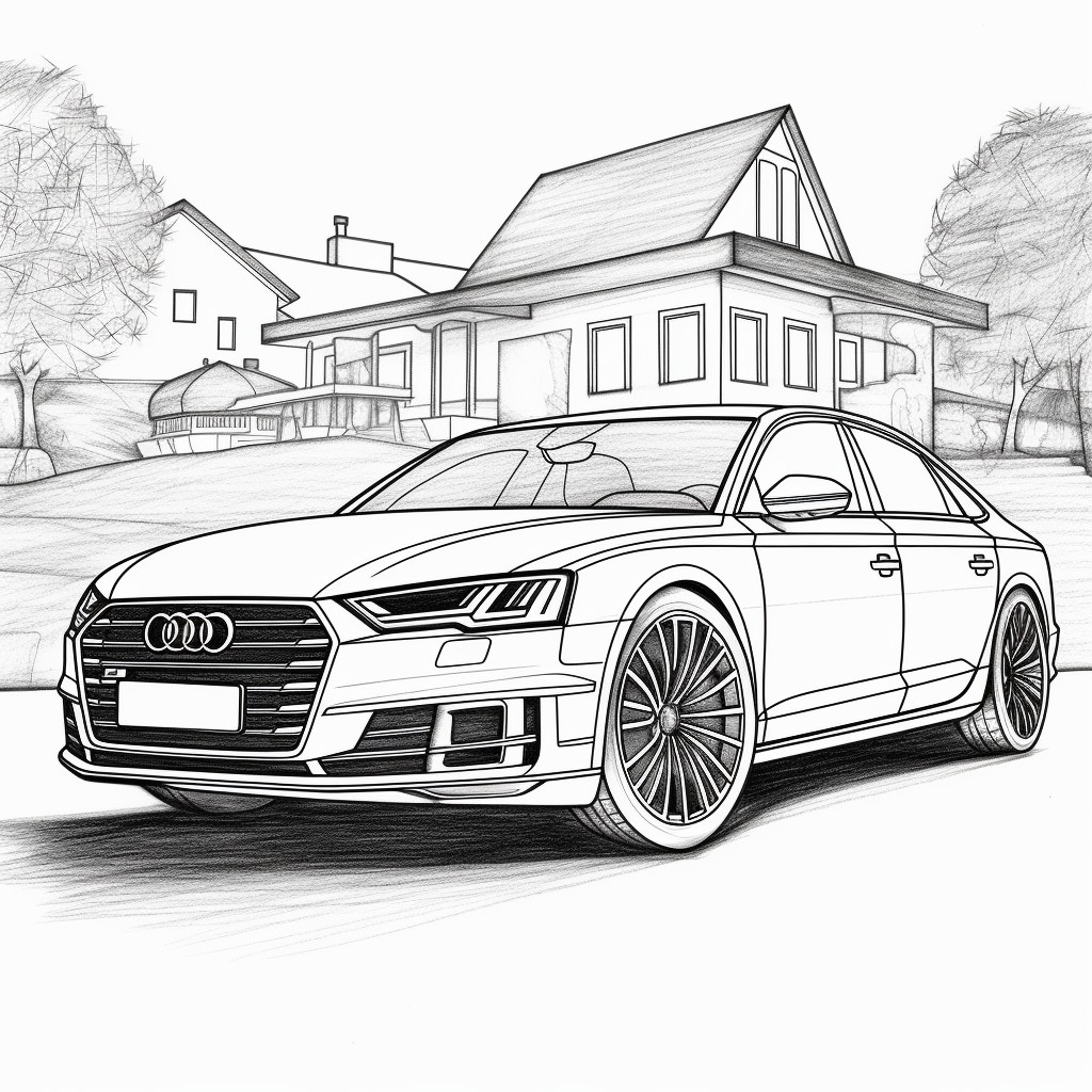 Disegno 17 di automobile Audi da stampare e colorare