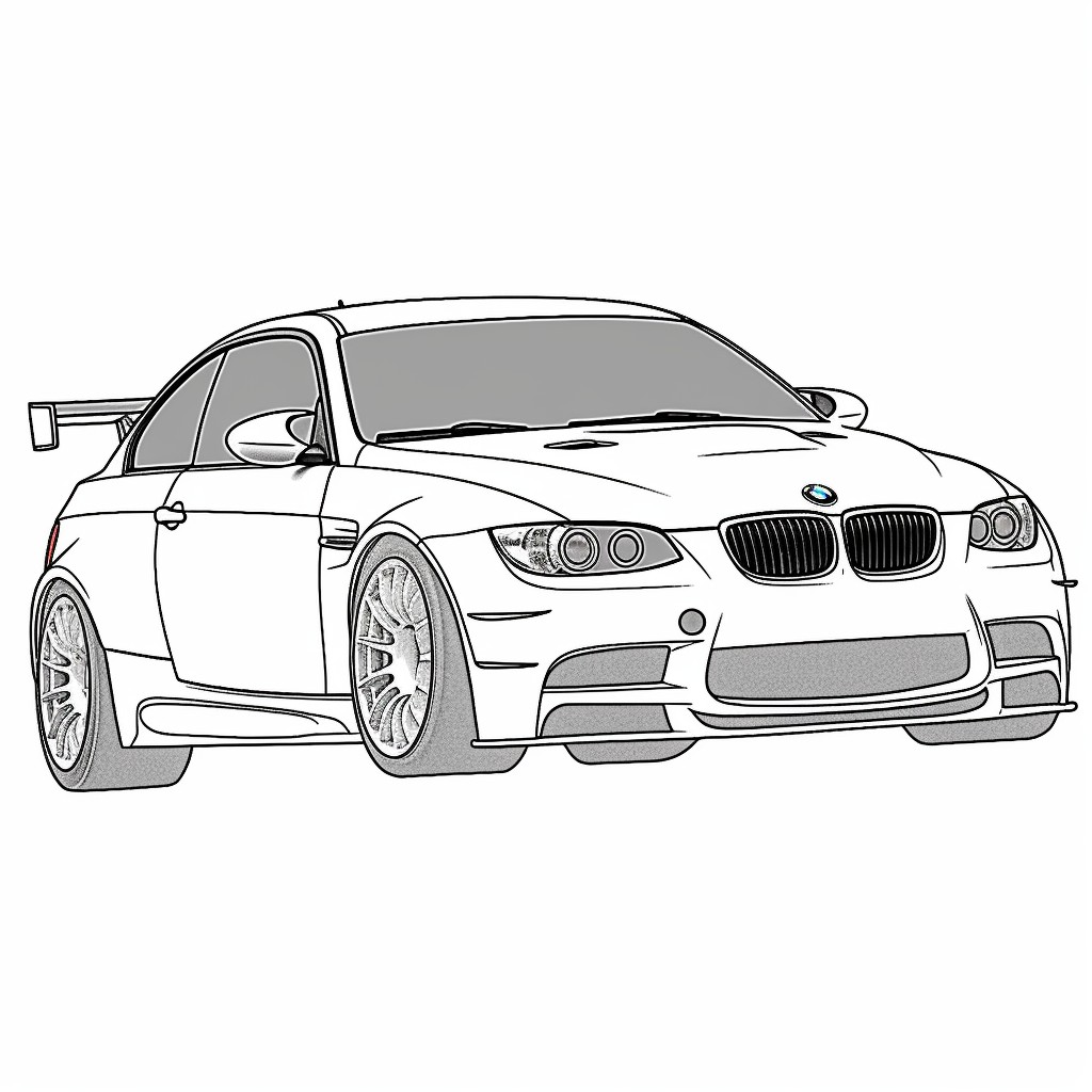 Disegno 27 di automobile BMW da stampare e colorare