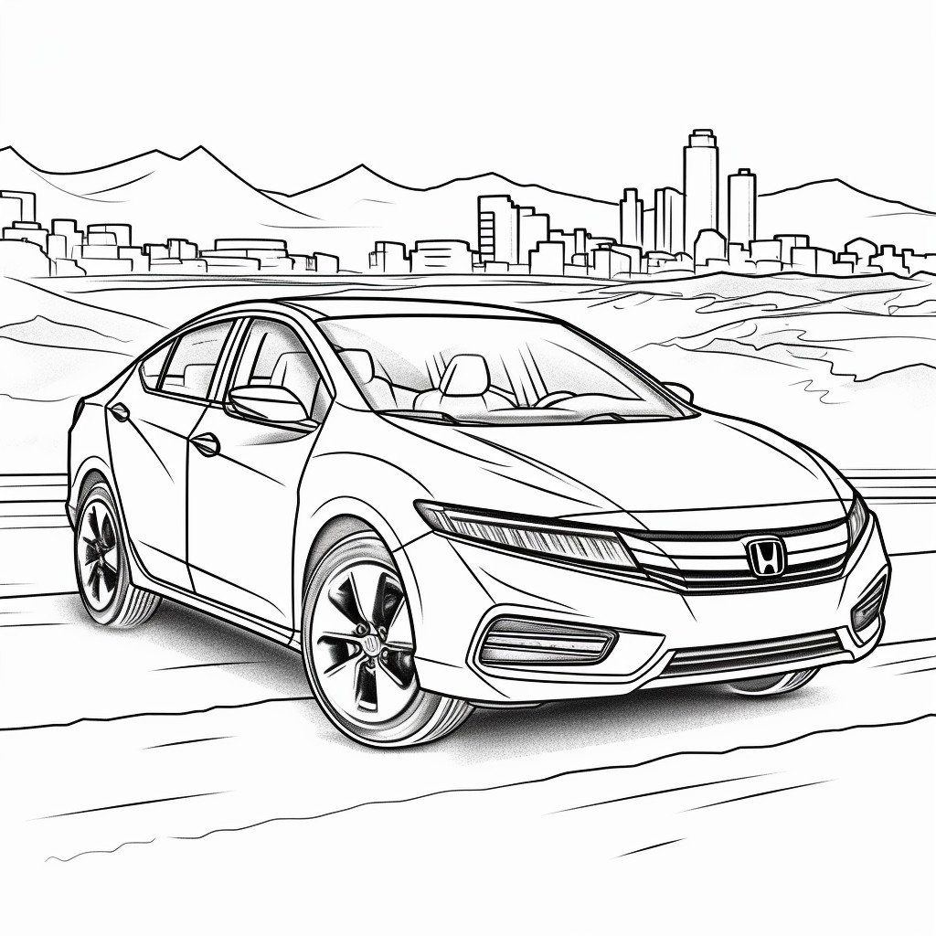 Disegno 27 di automobile Honda da stampare e colorare