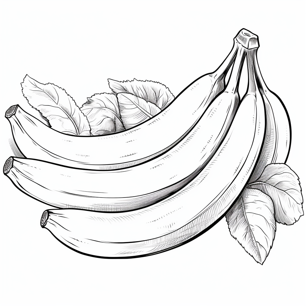 Disegni da colorare di banane