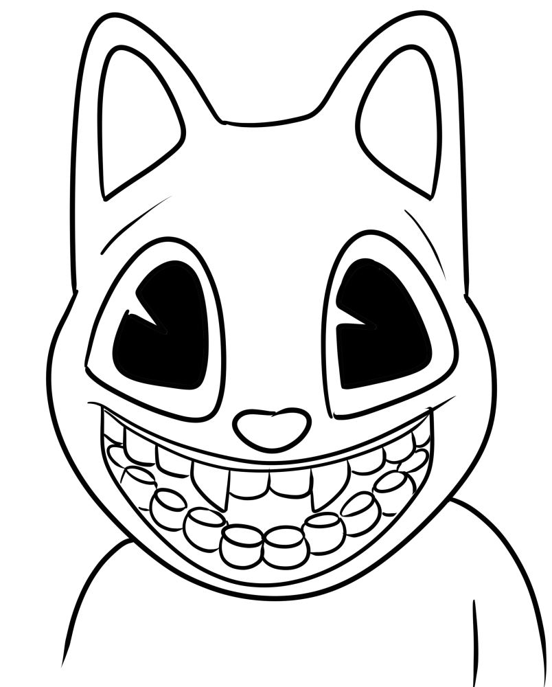 Disegno 07 di Cartoon Cat da stampare e colorare