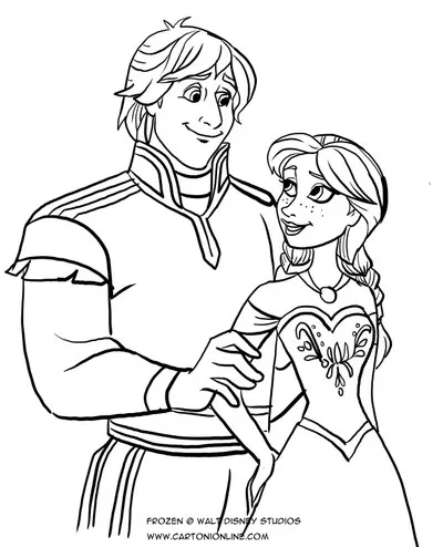 Disegno di Kristoff e Anna - Frozen