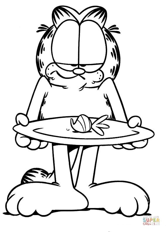 Disegno 07 di Garfield da stampare e colorare