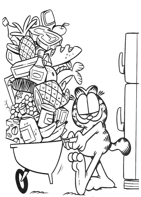 Disegno 37 di Garfield da stampare e colorare