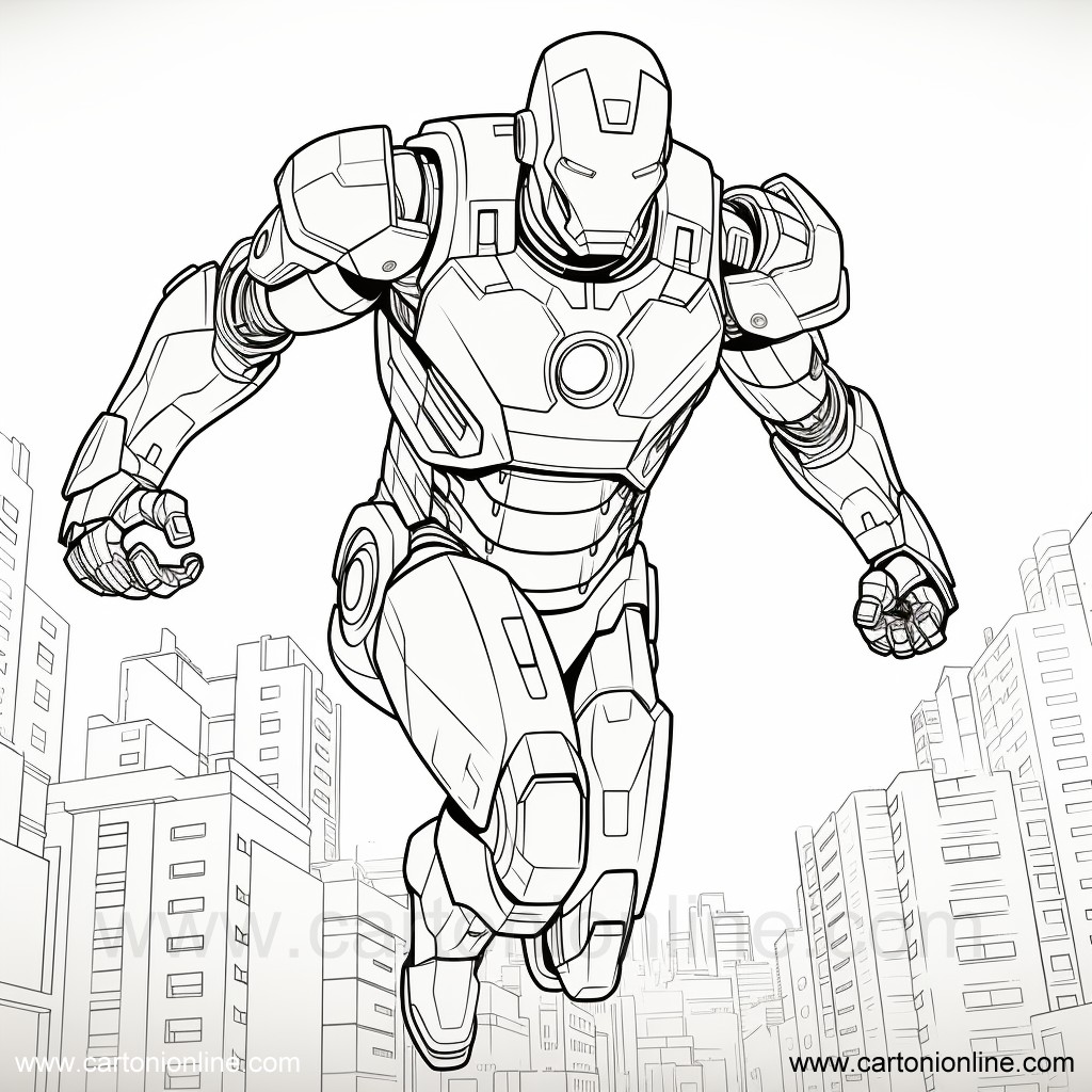 Disegno 17 di Iron-Man da stampare e colorare