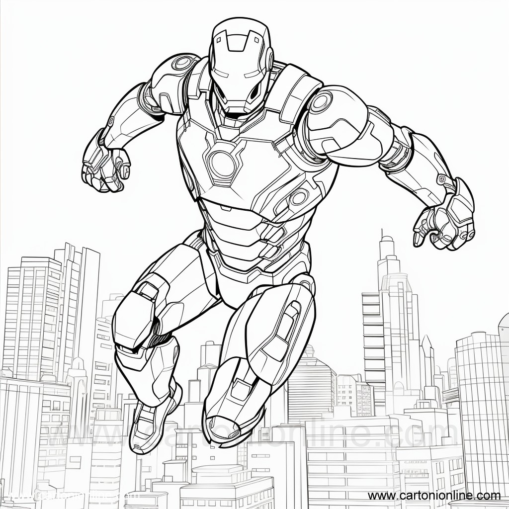 Disegno 37 di Iron-Man da stampare e colorare