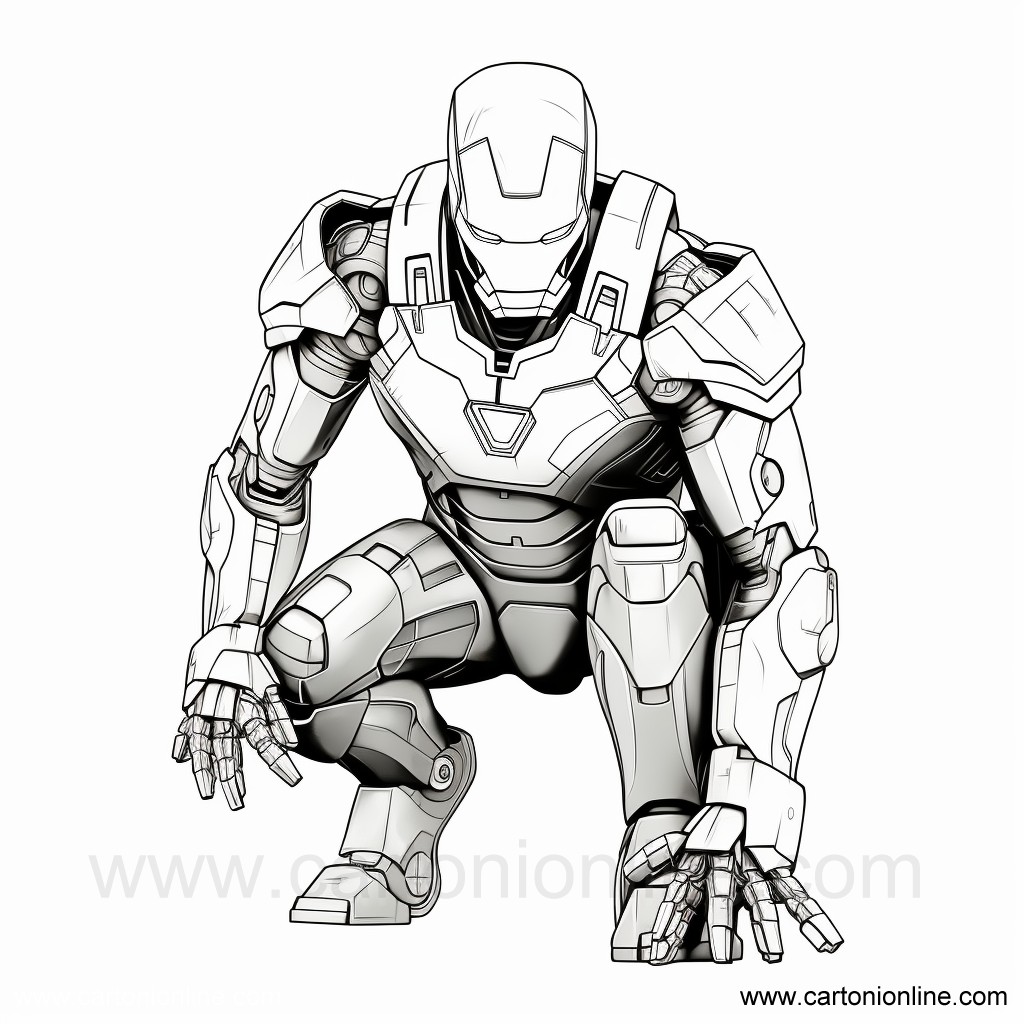 Disegno 47 di Iron-Man da stampare e colorare