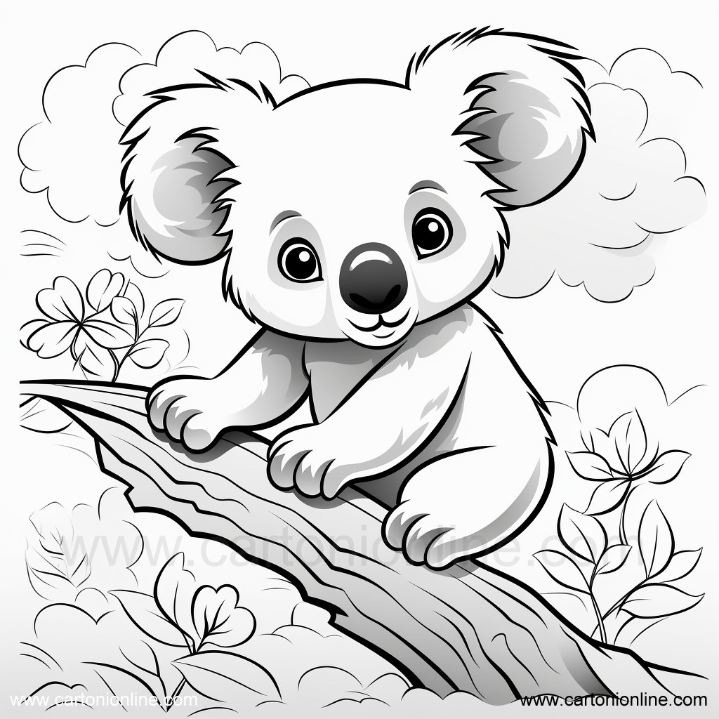Disegno 17 di Koala da stampare e colorare