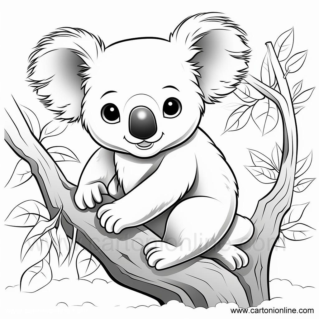 Disegno 27 di Koala da stampare e colorare
