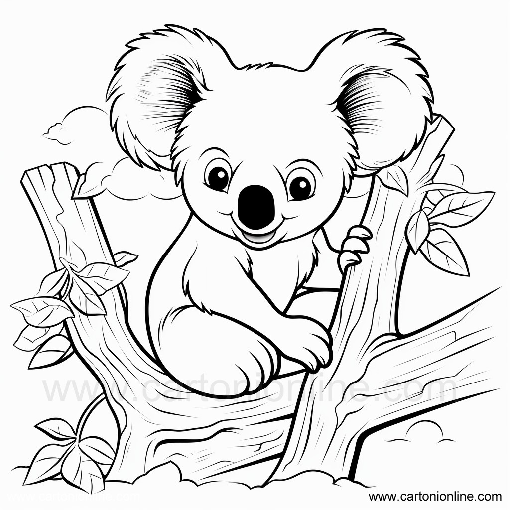Disegno 37 di Koala da stampare e colorare