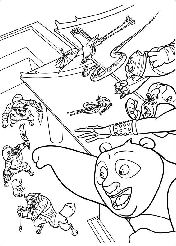 Disegno 18 di Kung Fu Panda da stampare e colorare