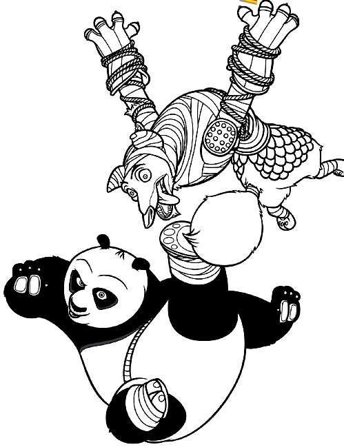 Disegno 22 di Kung Fu Panda da stampare e colorare