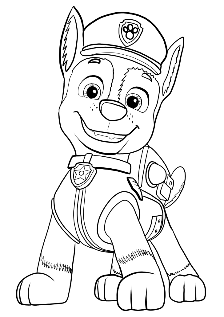 Dibujos para colorear de Chase - PAW Patrol : La Patrulla Canina