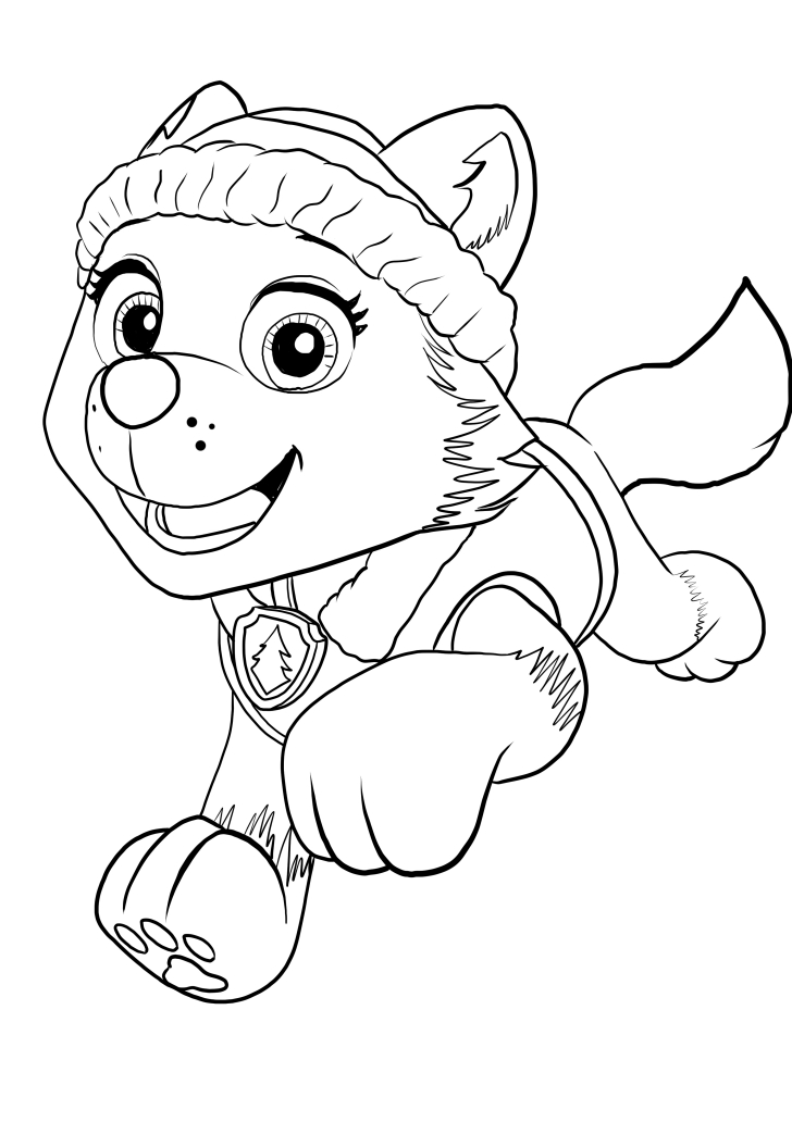 Dibujos para colorear de Everest - PAW Patrol : La Patrulla Canina