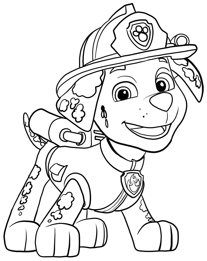 Dibujos para colorear de Marshall - PAW Patrol : La Patrulla Canina