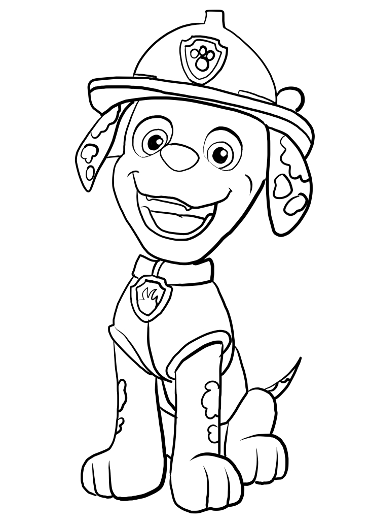 Dibujo para colorear de Marshall - PAW Patrol : La Patrulla Canina