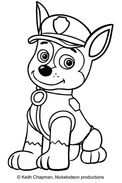 Disegni da colorare di Chase dei Paw Patrol